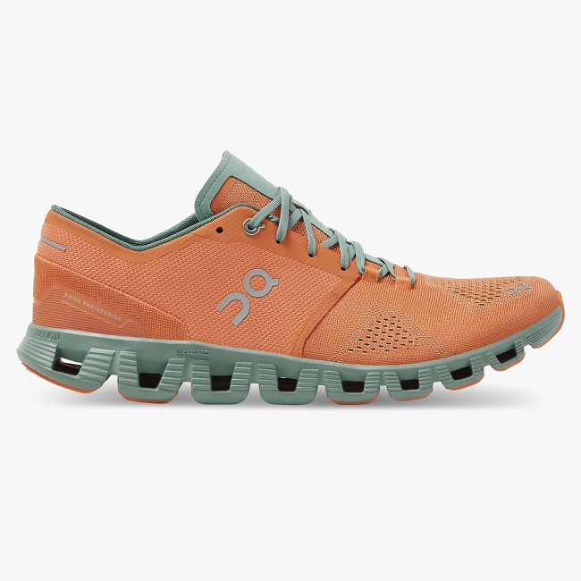 ON Cloud X Mens - Men's Trainers NZ-12379 Orange/Sea